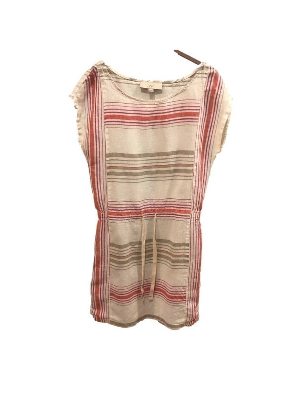 LOFT linen mini dress/swimsuit cover. Sleeveless Beachcore casual. Size XS